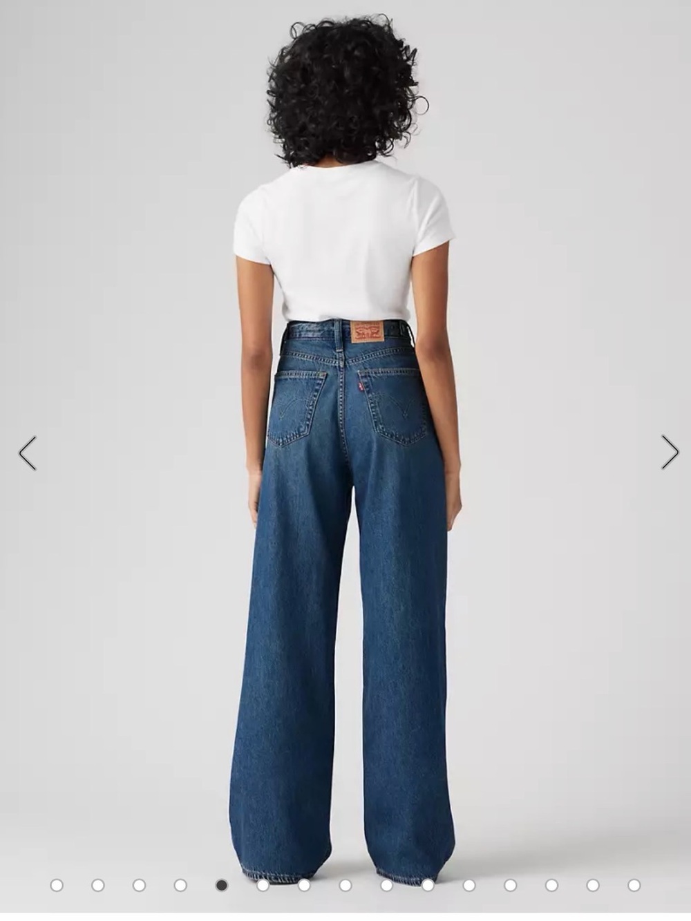 Levi's High Loose Wide Leg Jeans in Dark Blue